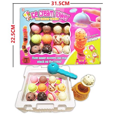 Kingtoys New Ice Cream Tower Toy Set Stackable Ice Cream Game