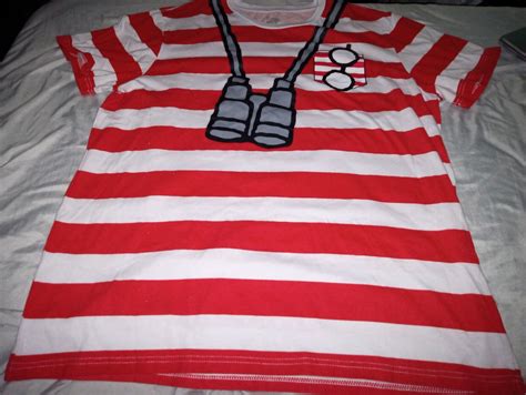 Wheres Waldo Halloween Cosplay Costume T Shirt Mens Gem