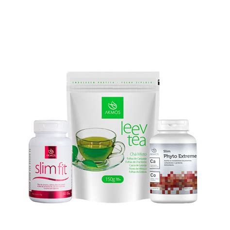 Kit Phyto Extreme Chá Leev Tea Slim Fit Cápsulas Akmos em