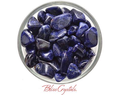 Beautiful Dark Blue Sodalite Tumbled Stones Intuition Sd01 Etsy