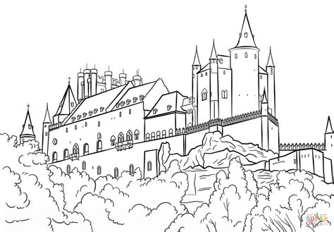 Alcázar of Segovia Castle coloring page | Free Printable Coloring Pages Free Printable Coloring ...