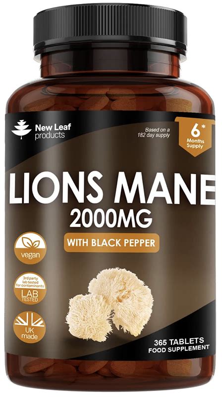 Buy New Leaf Lions Mane Tablets 6 Month Supply Online Faithful To Nature