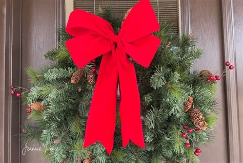 How to Make an Easy Wreath Bow with 4" Ribbon | Jeannie Pence