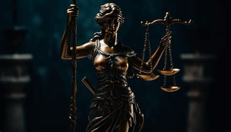 La Estatua De La Justicia Simboliza El Equilibrio Del Sistema Legal Y