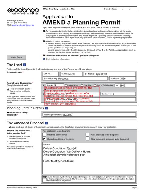 Fillable Online Planning Permit Applications On Notification Fax Email