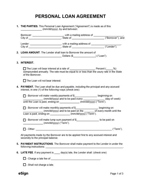 Collateral Loan Agreement Template - Sfiveband.com