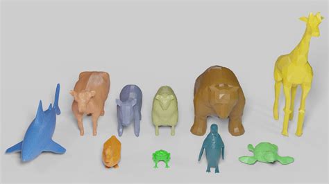 3D Model Collection Geometric Animal Models VR / AR / low-poly | CGTrader