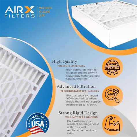 AIRX FILTERS WICKED CLEAN AIR. 20x25x5 Air Filter MERV 11 Compatible ...