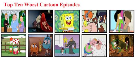 Top Ten Worst Cartoon Episodes By Mlp Vs Capcom On Deviantart