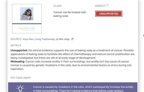 No Clinical Evidence Supports The Use Of Baking Soda As A Cancer