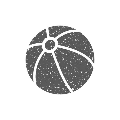 Beach ball icon in grunge texture vector illustration 39370264 Vector ...