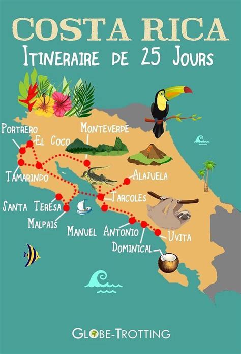 Itinéraire voyage de 25 jours au Costa Rica avec un bébé 25 days in