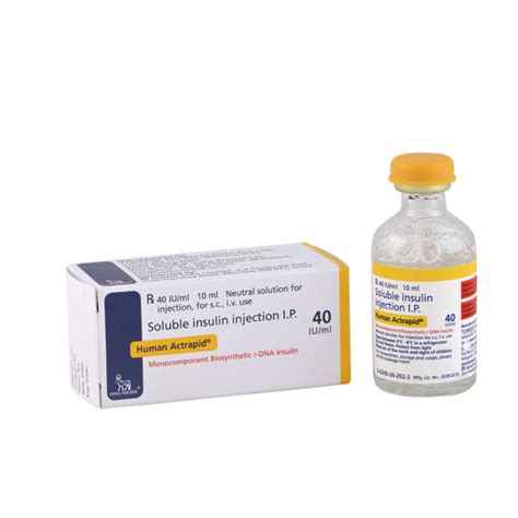 Human Actrapid 40IU Injection 1X10ml Price Uses Side Effects Netmeds