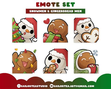 Christmas Emote Set P2u Pack Package Twitch Youtube Discord Xmas