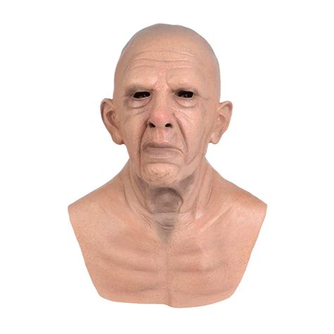 Kicpot Another Me The Elder Old Man Headgear Halloween Latex Wrinkle