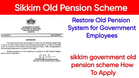 Sikkim Old Pension Scheme Restore Old Pension System For Government