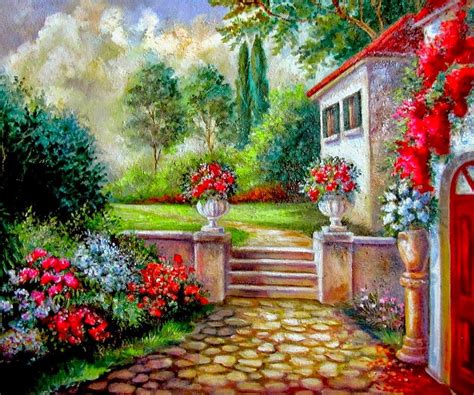 Pintura Casa De Las Flores