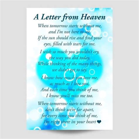 A Letter From Heaven Blue Poster