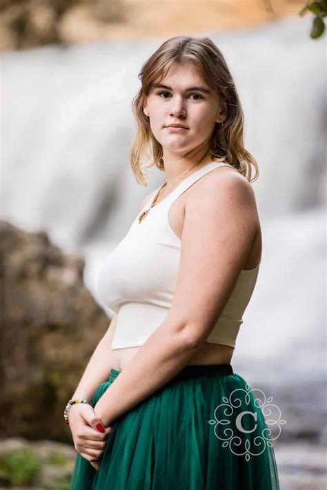 Senior Photography Waterfall Session Margaret