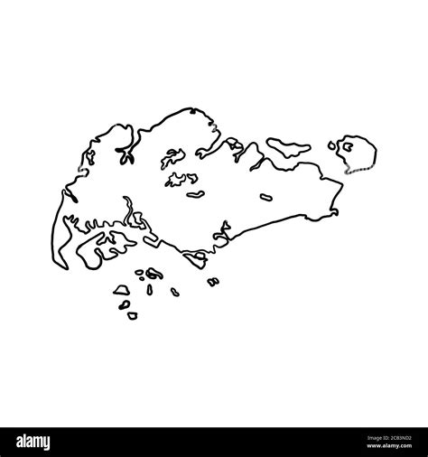 Singapore Map Vector Design Template Illustration Stock Vector Image