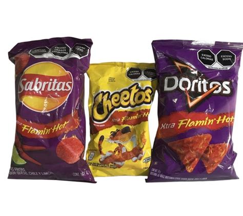 Pk Doritos Cheetos Sabritas Xtra Flamin Hot Variety Chips G