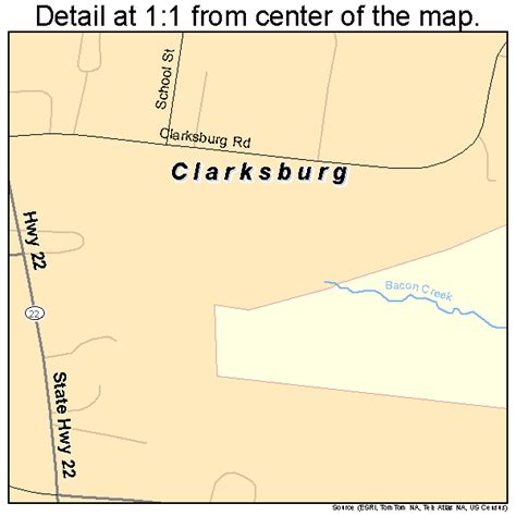 Clarksburg Tennessee Street Map 4715140