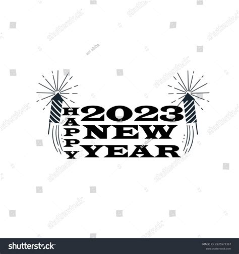 Happy New Year 2023 Greeting Card 库存矢量图（免版税）2225577367 Shutterstock