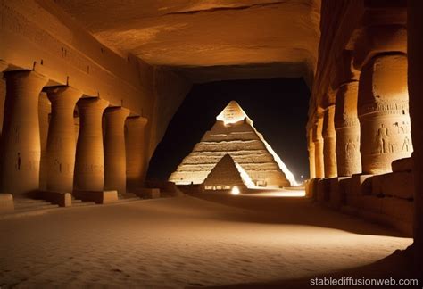 Hidden Underground World Beneath Giza Pyramid Stable Diffusion Online