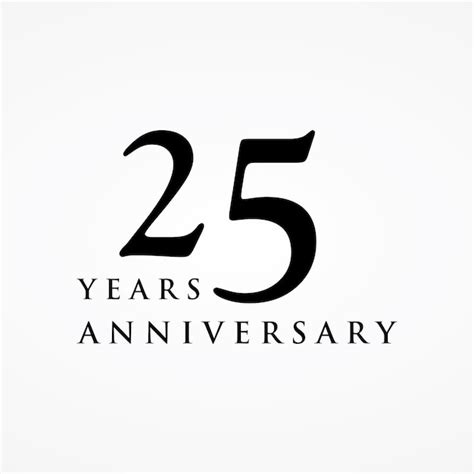 Design De Logotipo De Comemoração De 25 Anos Pode Ser Para Convite De
