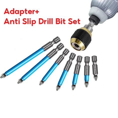 Home Tools 1 4 Hex Shank Drill Bits Adapter Screwdriver Impact Driver