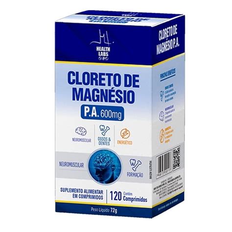 Cloreto De Magnesio P A Mg Health Labs Comprimidos Na Drogaria