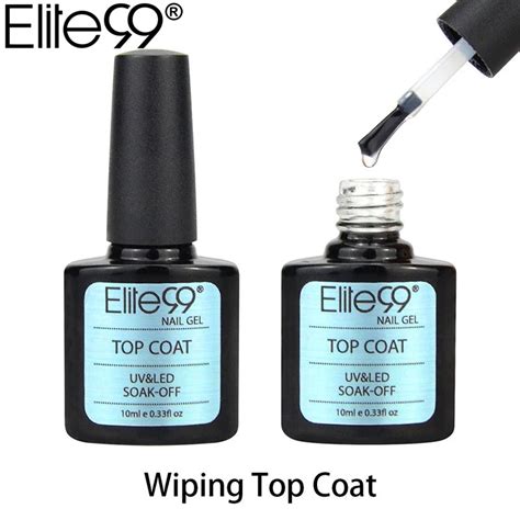 Aliexpress Buy Elite99 Wiping Top Coat UV Gel 10ml Soak Off Top