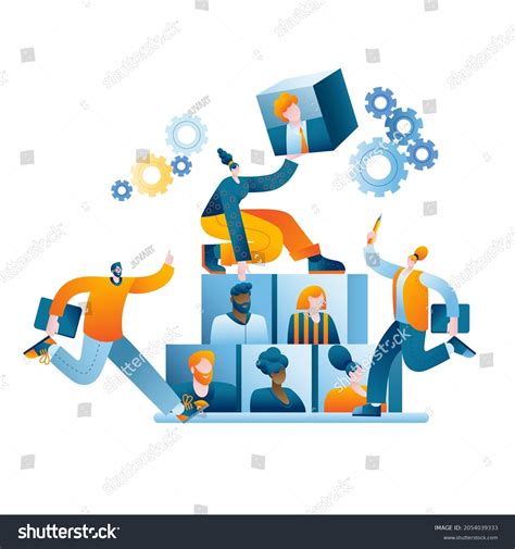 Hr Department Builds Team Concept Vector Stock Vector Royalty Free 2054039333 Shutterstock