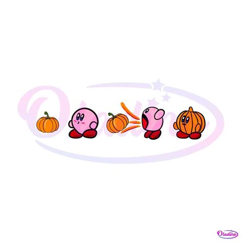 Funny Kirby Pumpkin Halloween SVG Kirby Video Game SVG