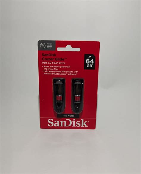 Sandisk Cruzer Glide 64gb 20 Usb Flash Drive Set Of 2 619659180232 Ebay