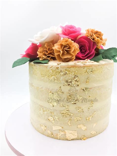 Semi Naked Cake With Edible Flowers Edible Flowers Cake Cake Cover Edible Flowers