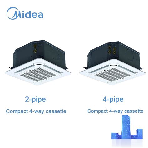 Midea Individual Louver Control Chiller Water Cassette Type Fan Coil