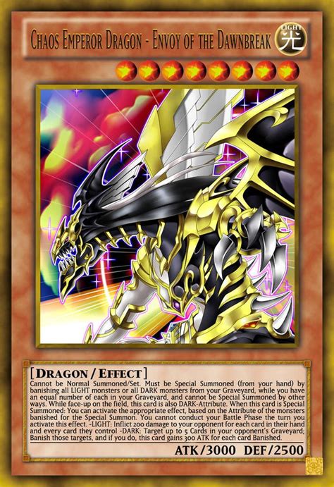 Chaos Emperor Dragon Envoy Of The Dawnbreak Custom Yu Gi Oh Card