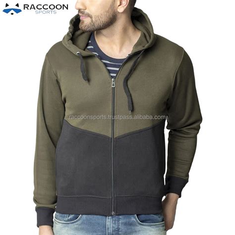 Custom Logo Wholesale Full Face Zip Up Blank Men Sweater Jacket Coat