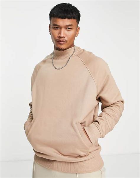 Asos Design Co Ord Heavyweight Oversized Sweatshirt With Deep Rib In