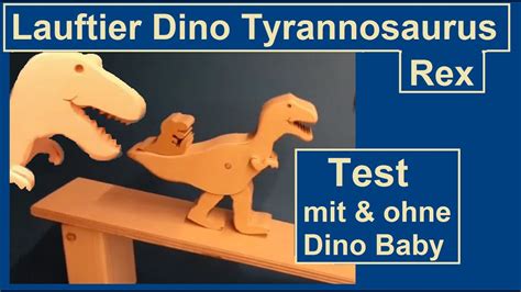 Lauftier Dino Tyrannosaurus Rex Mit Dino Baby Experimenteller Test