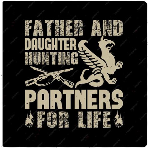 Premium Vector Father And Daughter Hunting Partners For Life Hunting