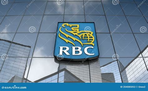 Editorial Royal Bank Canada Logo on Glass Building. Stock Video - Video ...