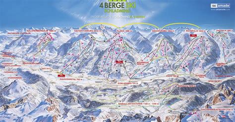 BERGFEX Pistenplan Planai Schladming Ski Amade Panoramakarte