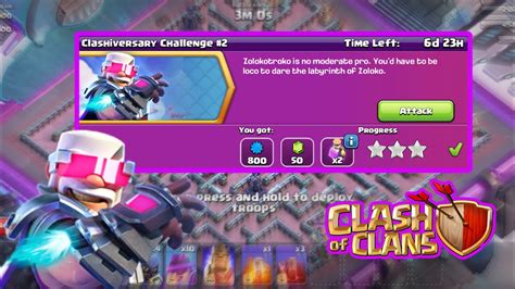 Clashiversary Challenge Easy Stars Clash Of Clans Youtube