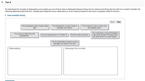 Solved To Understand The Interplay Of Observations And Chegg