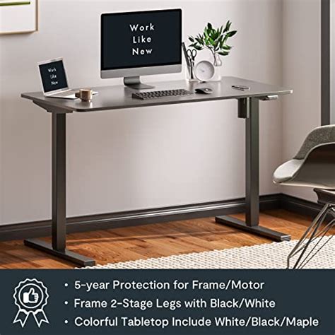 FLEXISPOT Height Adjustable Desk 40 x 24 Inches Small Desk Whole-Piece ...