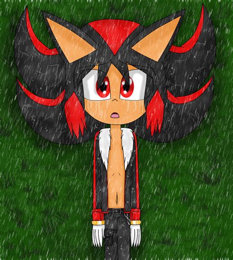 Shadow Thee Hedgehog Cry With The Rain By Redfoxart21 On Deviantart