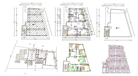 4 Bedroom House Furniture Plan AutoCAD File - Cadbull