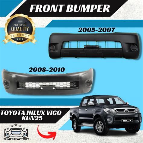 Toyota Hilux Vigo Kun25 Kun26 Front Bumper Depan Plastic Pp Material